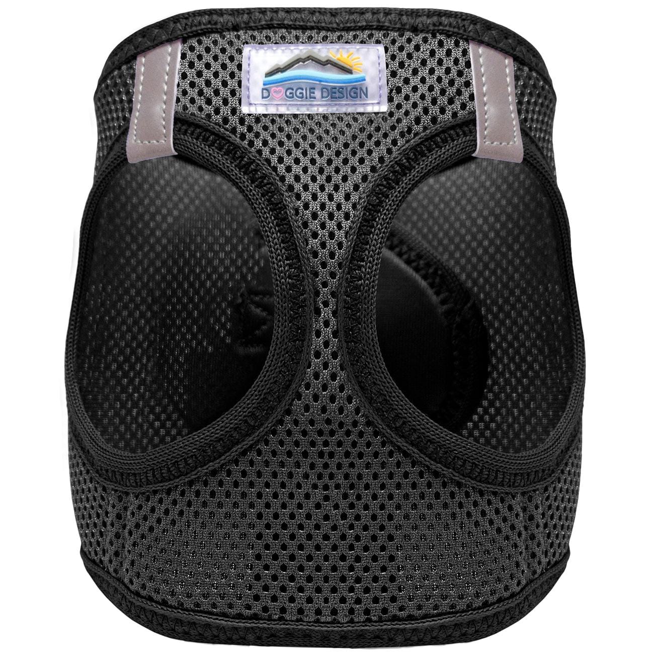 Solid black breathable mesh American River Step-In Dog Harness for small breeds.