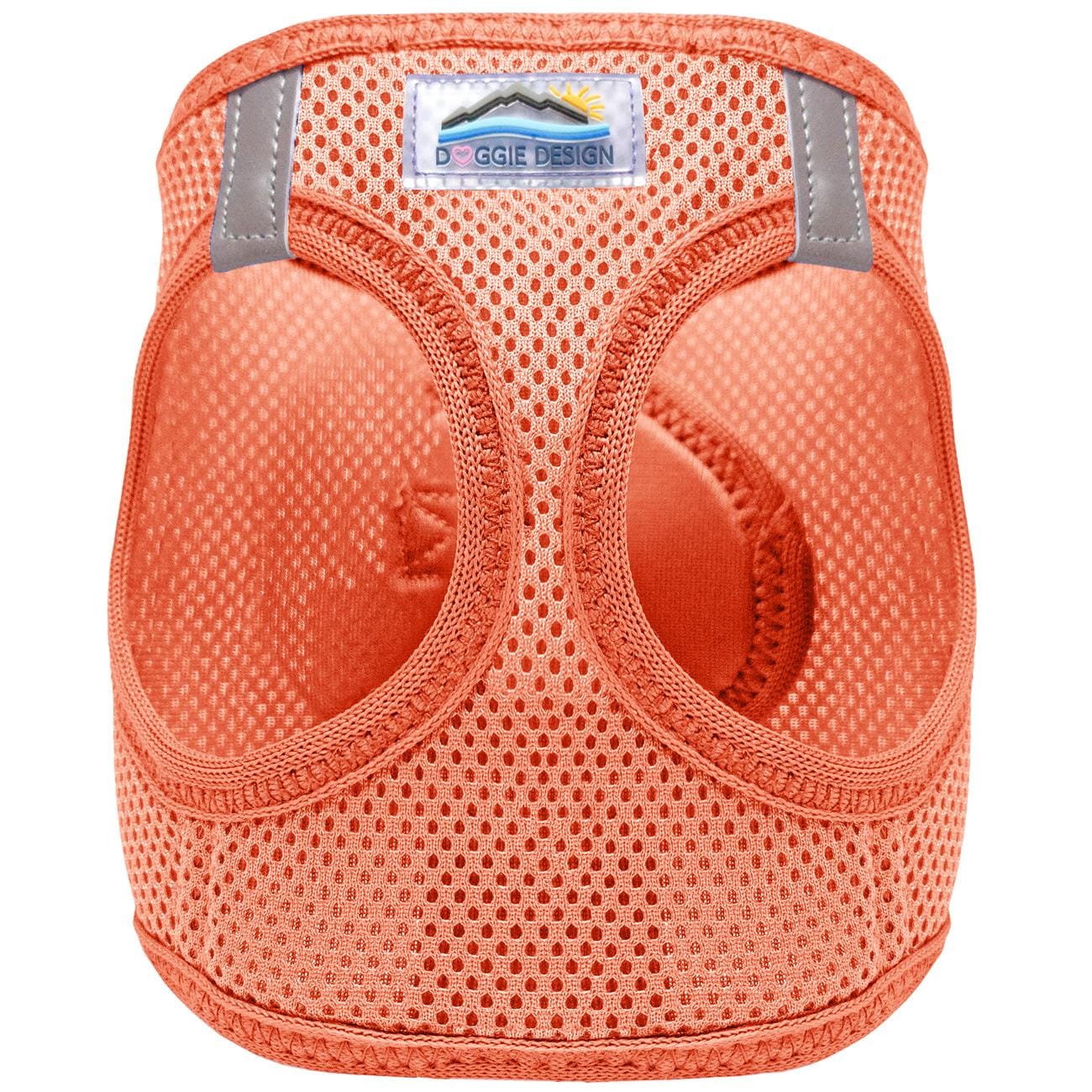 Coral orange reflective American River Step-In Dog Harness for small breeds.