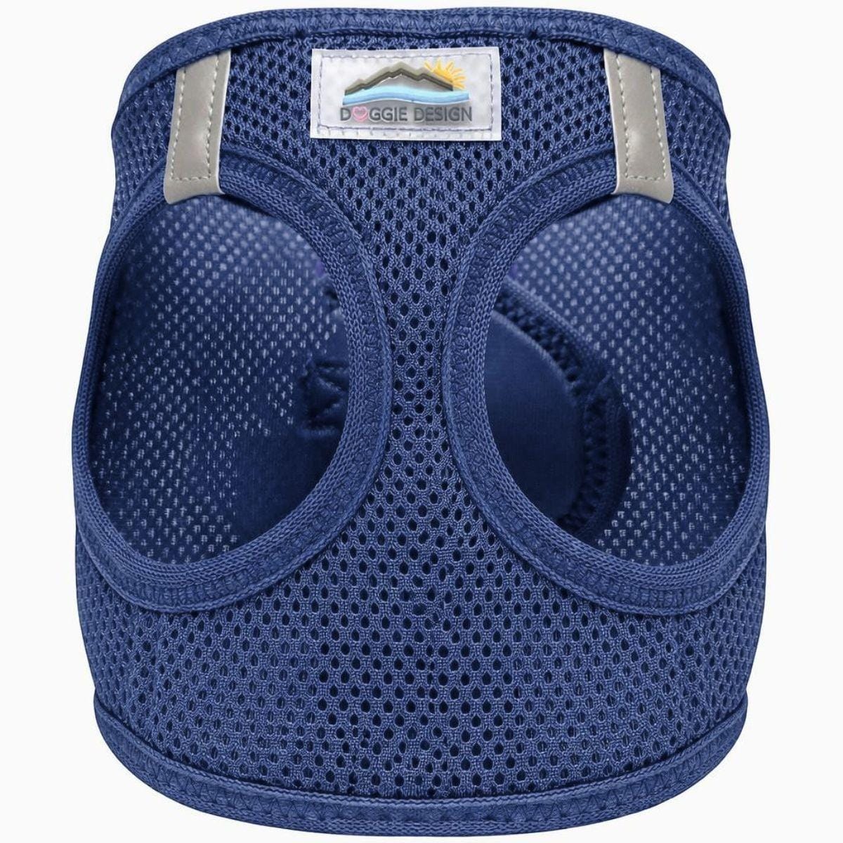 Classic navy blue reflective American River Step-In Dog Harness for small dogs.