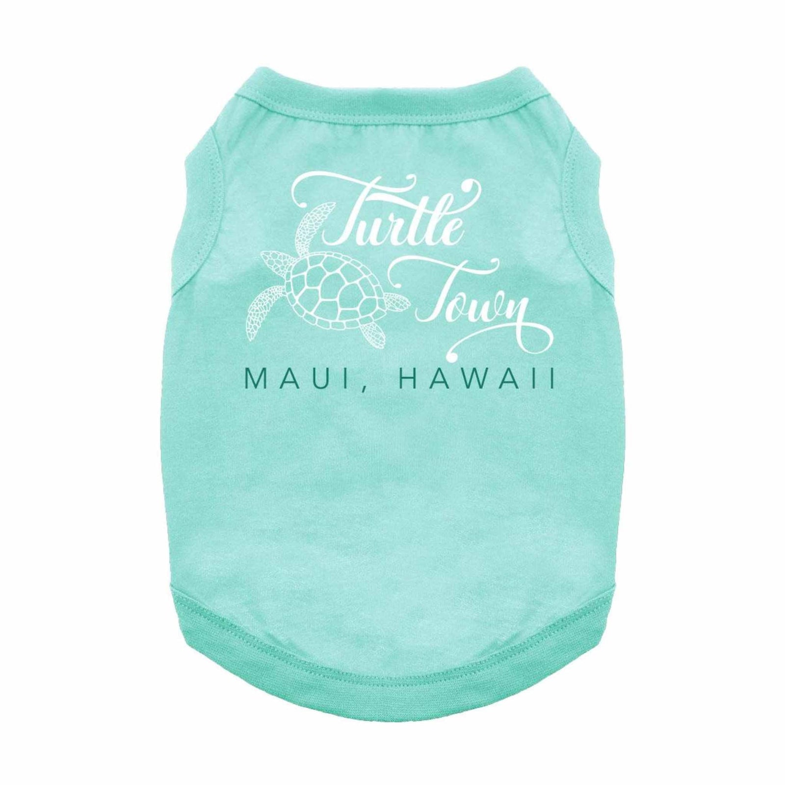 turtle town maui, hawaii dog shirt