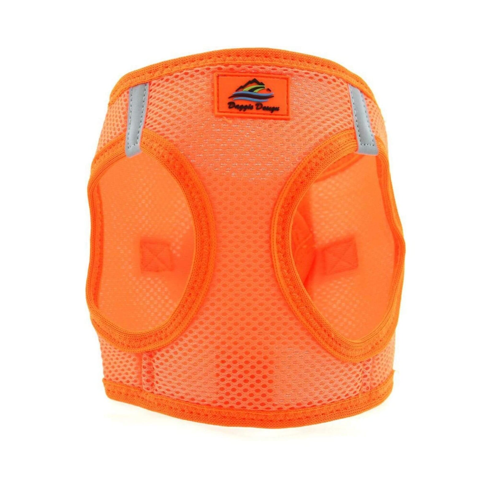 american river step in dog harness - orange