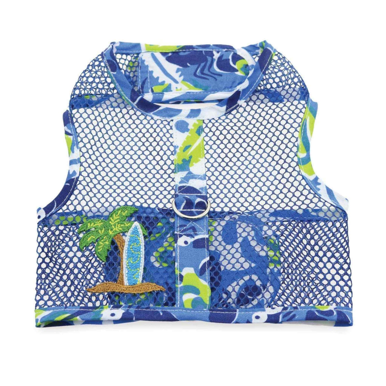 Cool Mesh Dog Harness - Surfboard Blue and Green