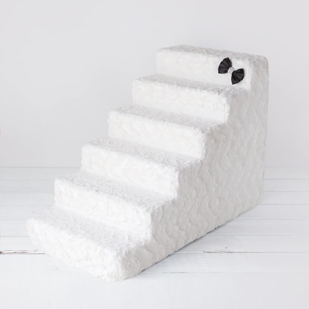 dog stairs - hello doggy dog steps - classy ivory 6 step