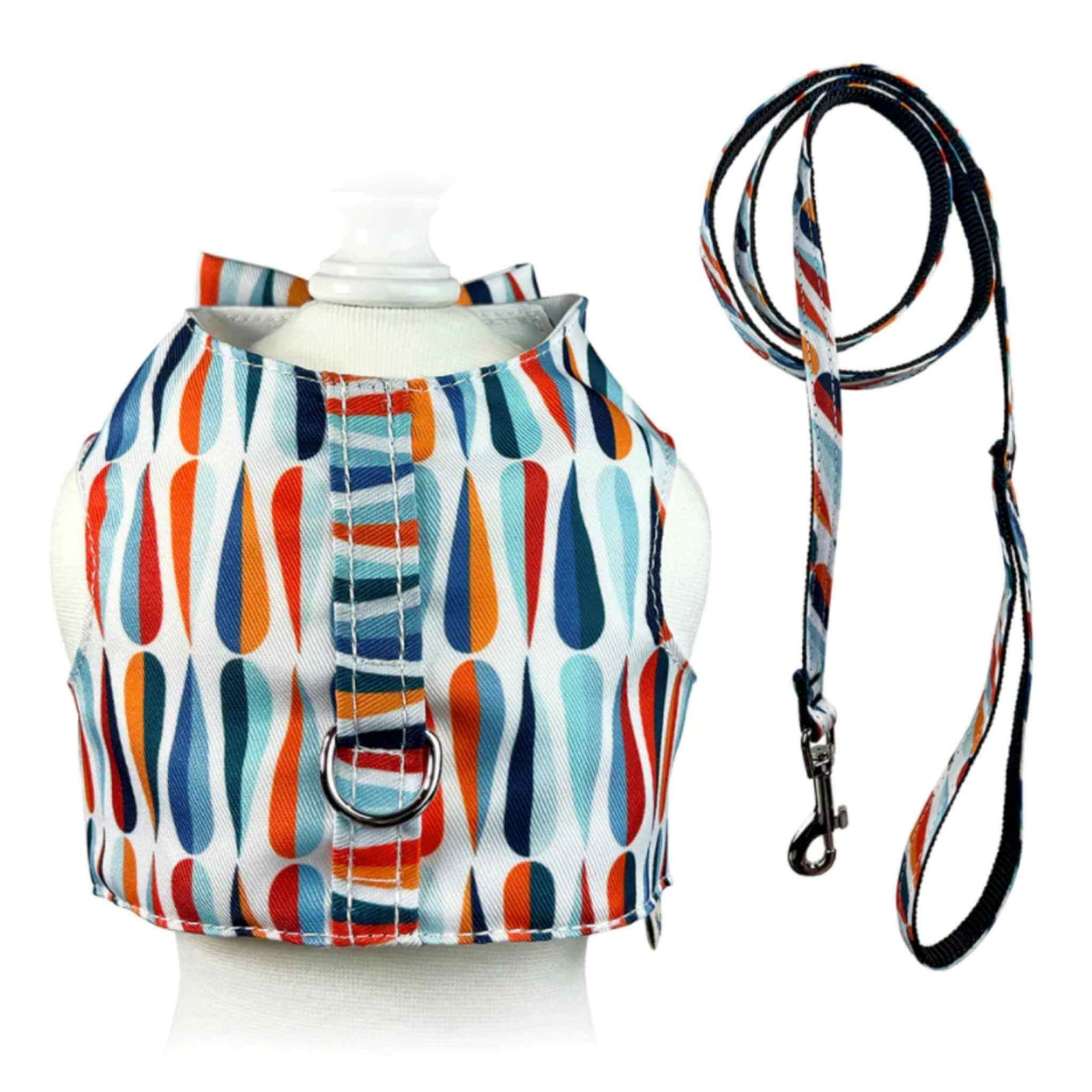 Klippo Chic Raindrop Small Dog Harness Vest with Matching Leash