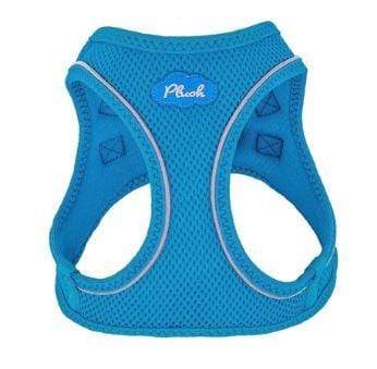 Plush step in harness for small dogs - horizon blue