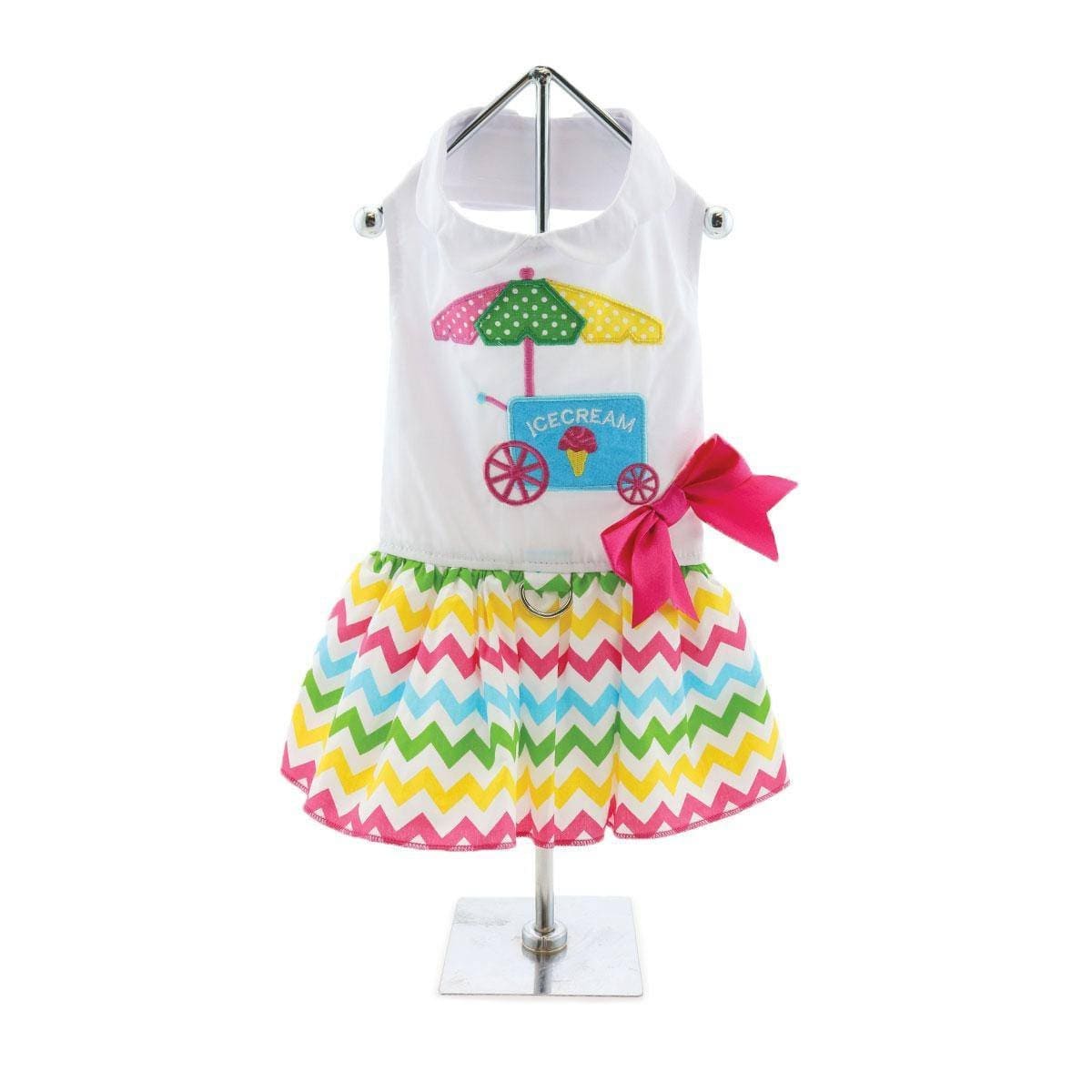 Apparel - Ice Cream Cart Dog Dress With Matching Leash