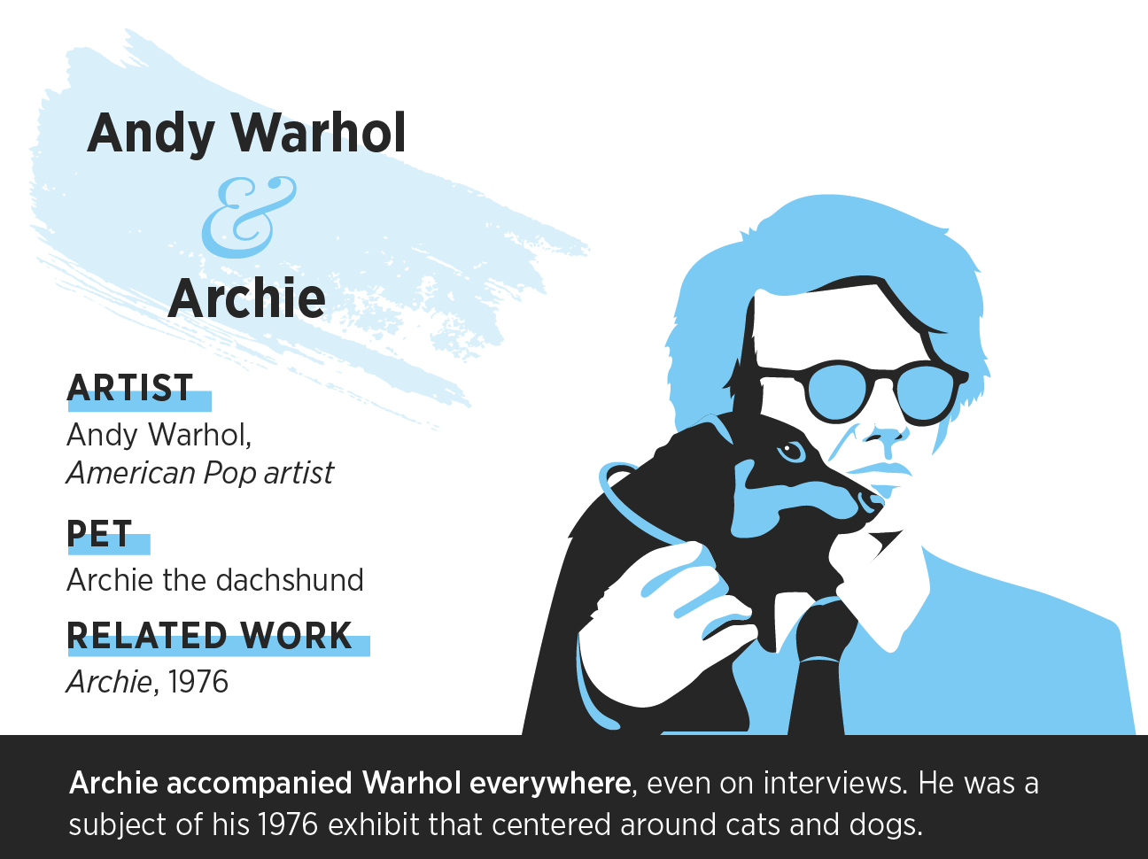 Andy Warhol and dachshund