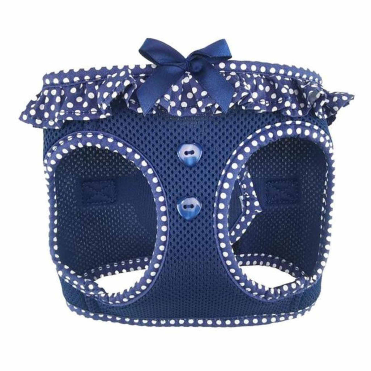 American River Polka Dot Step-in Dog Harness - Navy