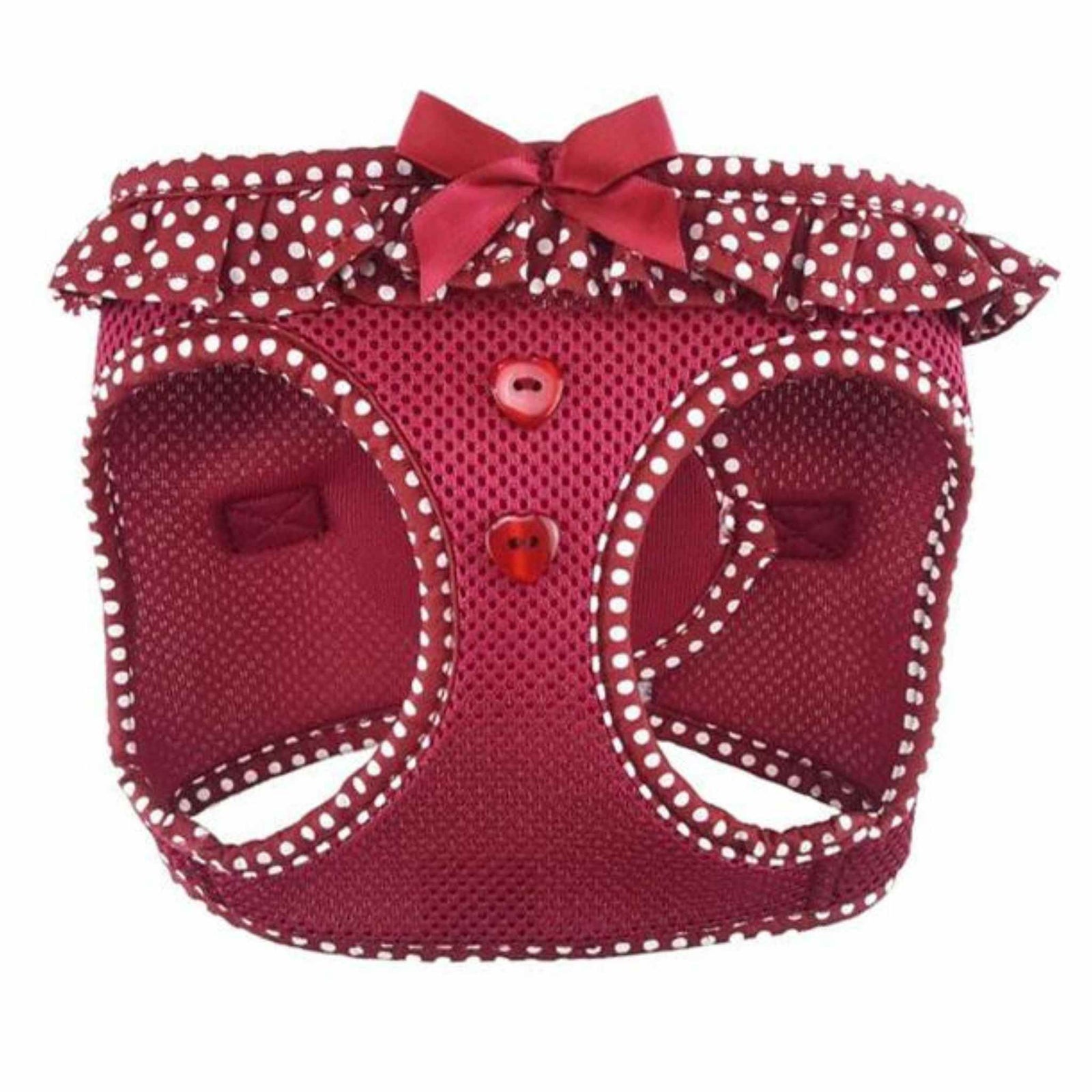 American River Polka Dot Step-in Dog Harness - Wine