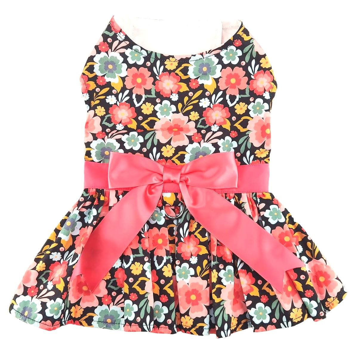 Blooming Blue & Peach Floral Dog Dress – Sweet & Stylish Fit