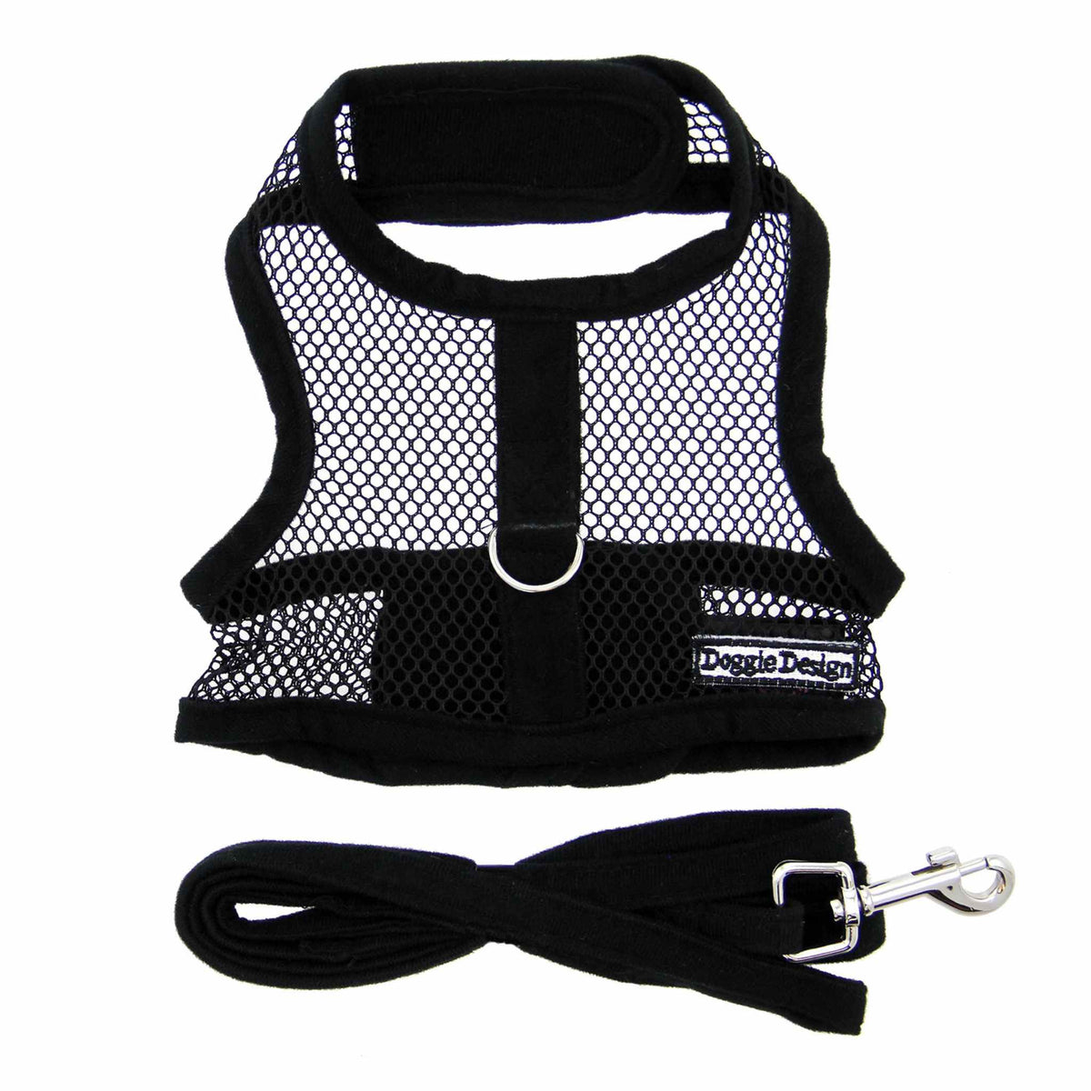 Cool mesh dog harness for small dogs - black