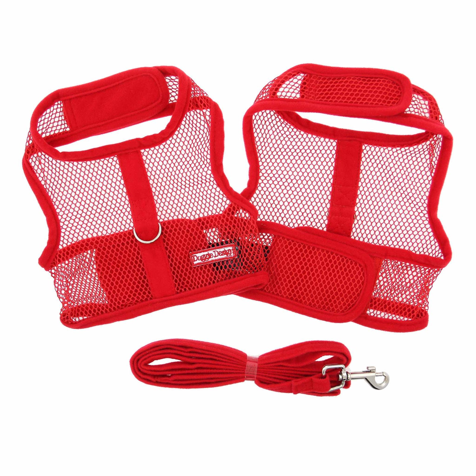 Cool mesh dog harness for small dogs - red