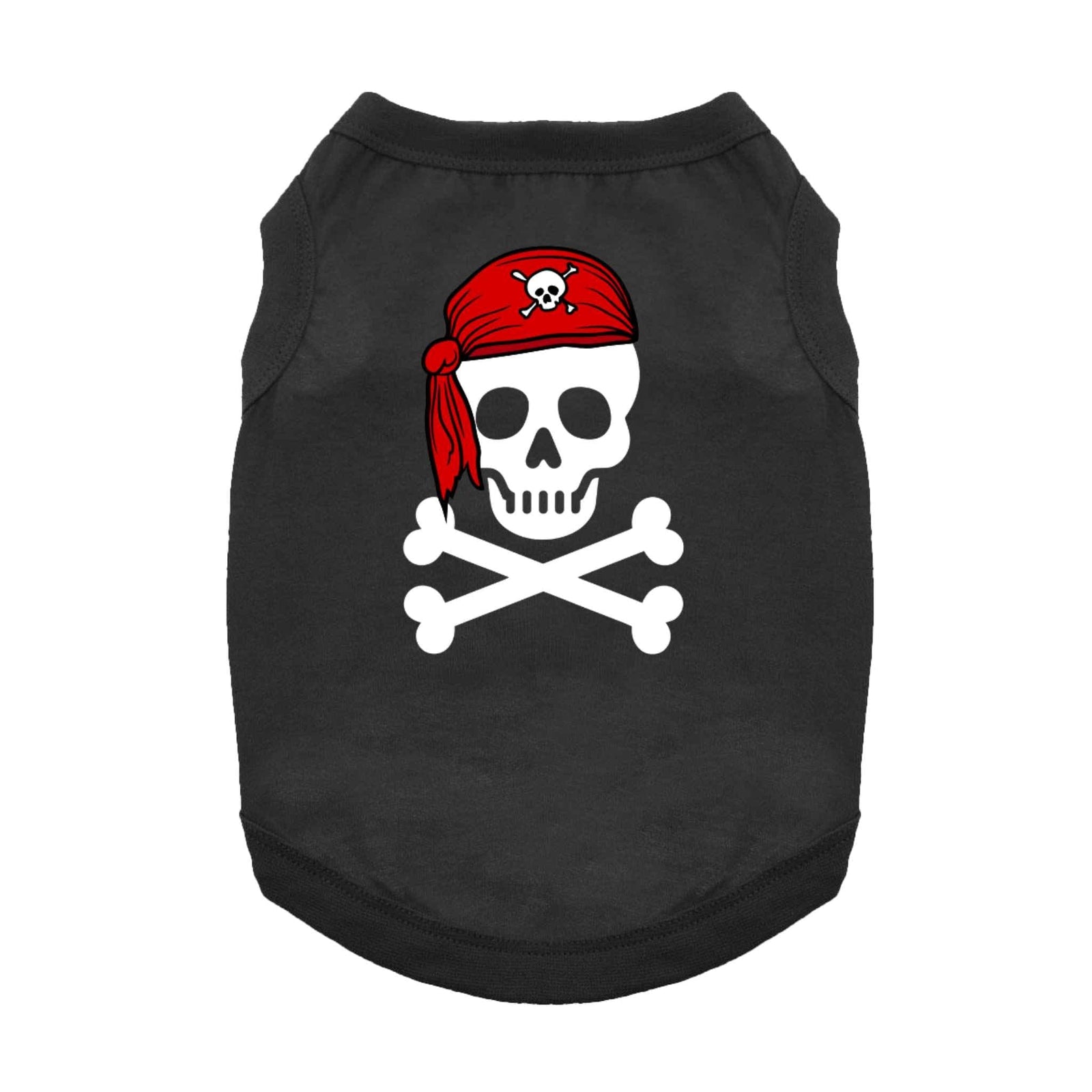 Dog tank top - skull and crossbones - pirate dog shirt