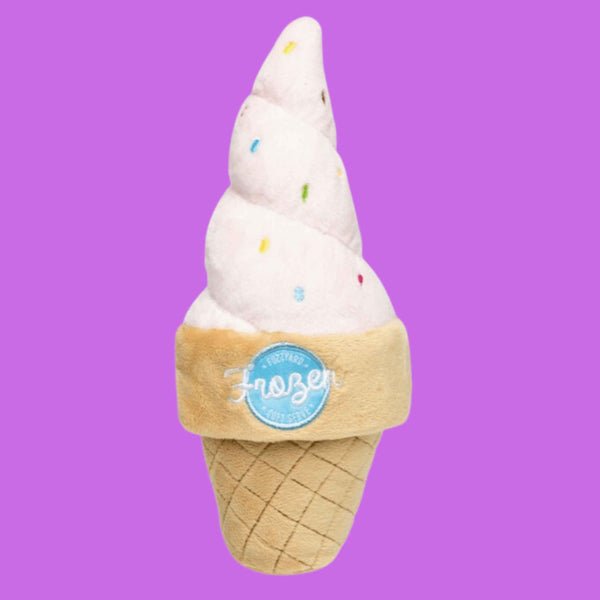 Lulubelles Power Plush Ice Cream Cone Small Dog Toy | DinkyDogClub