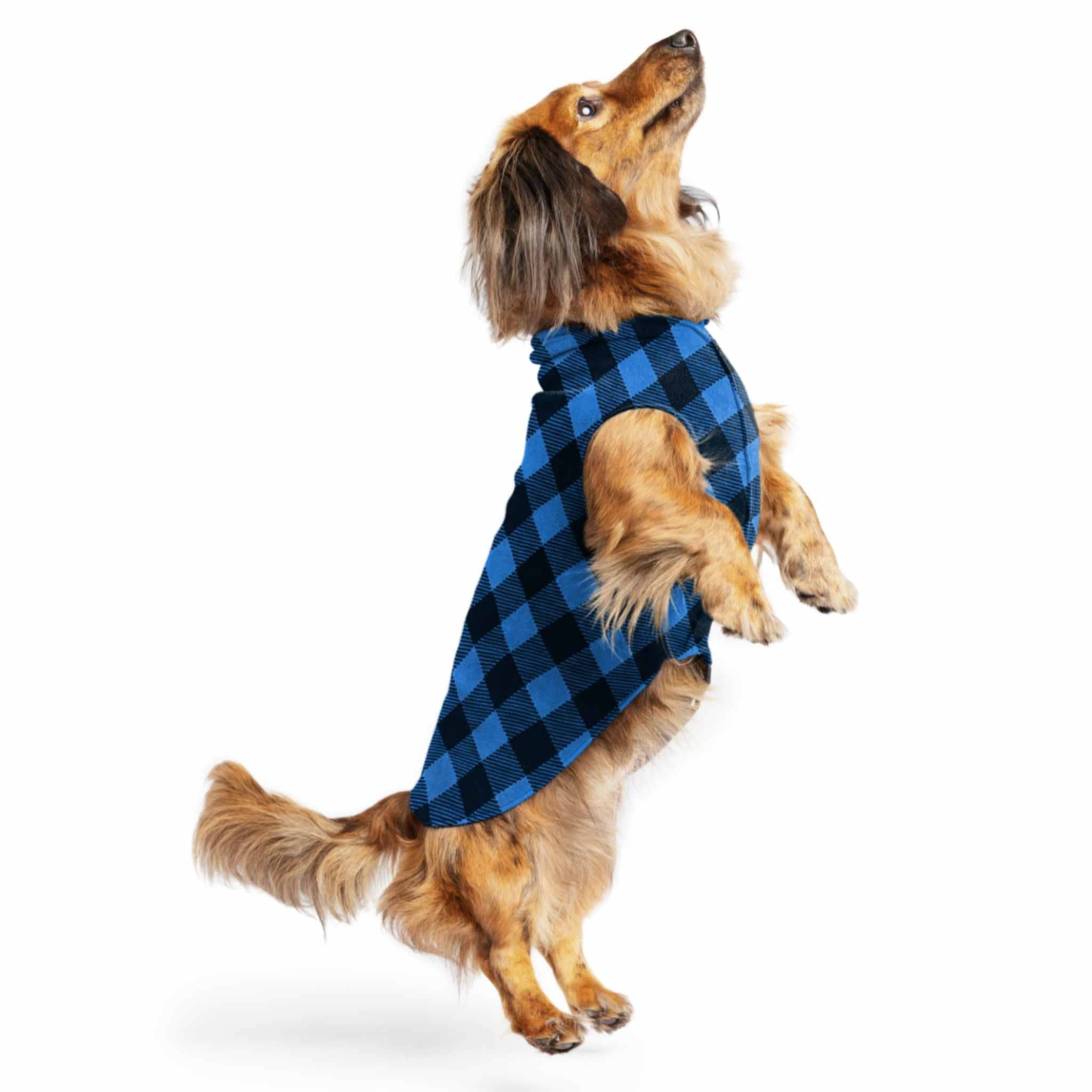 Gold Paw Series Stretch Fleece Plaid Small Dog Shirts