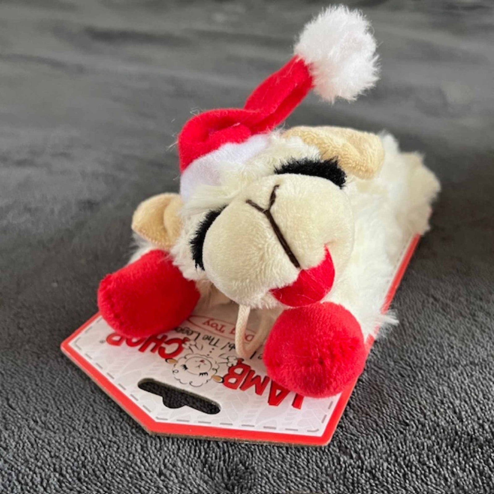  Santa Lamb Chop Dog Toy - 6-inch
