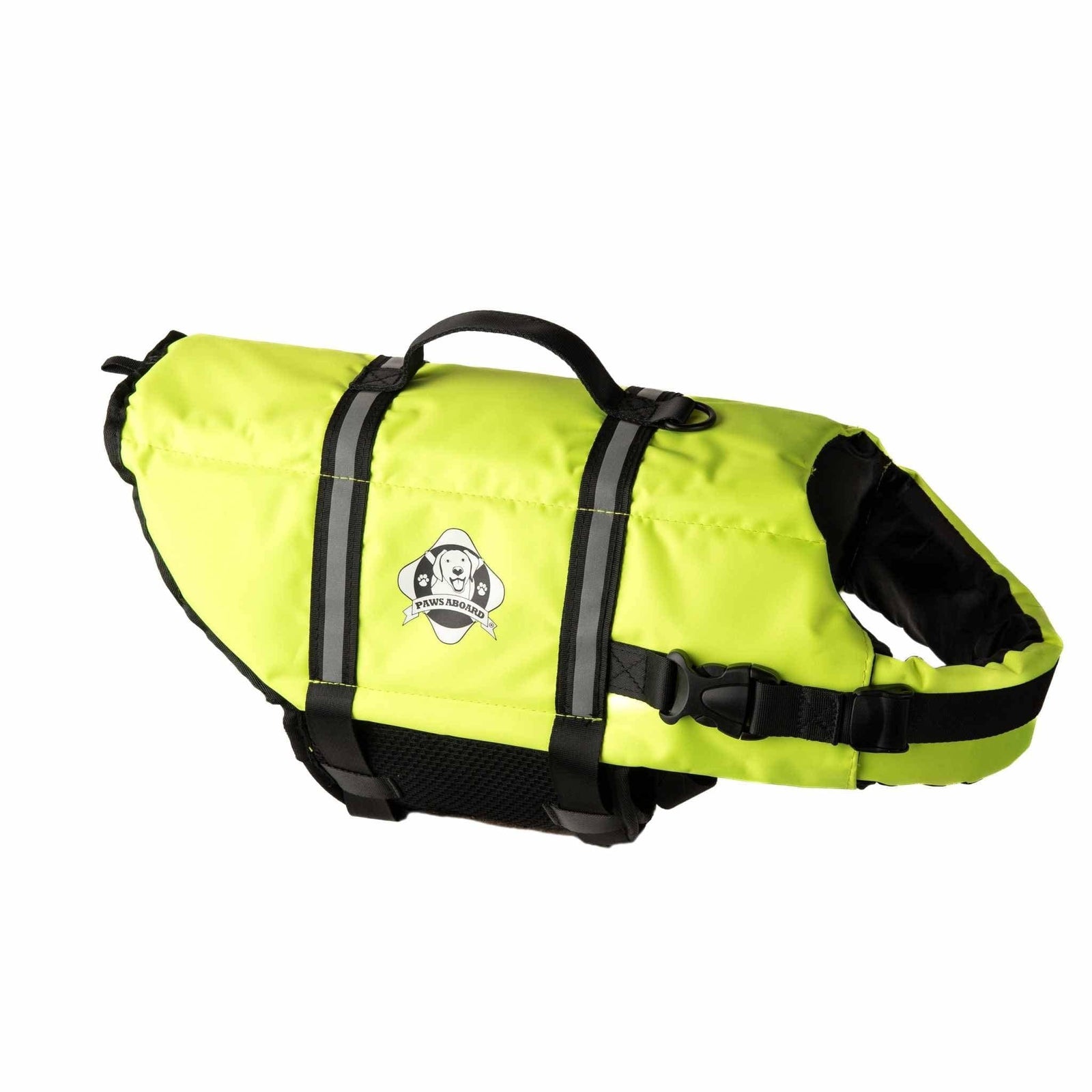 Paws Aboard Dog Life Vest - Neon Yellow 