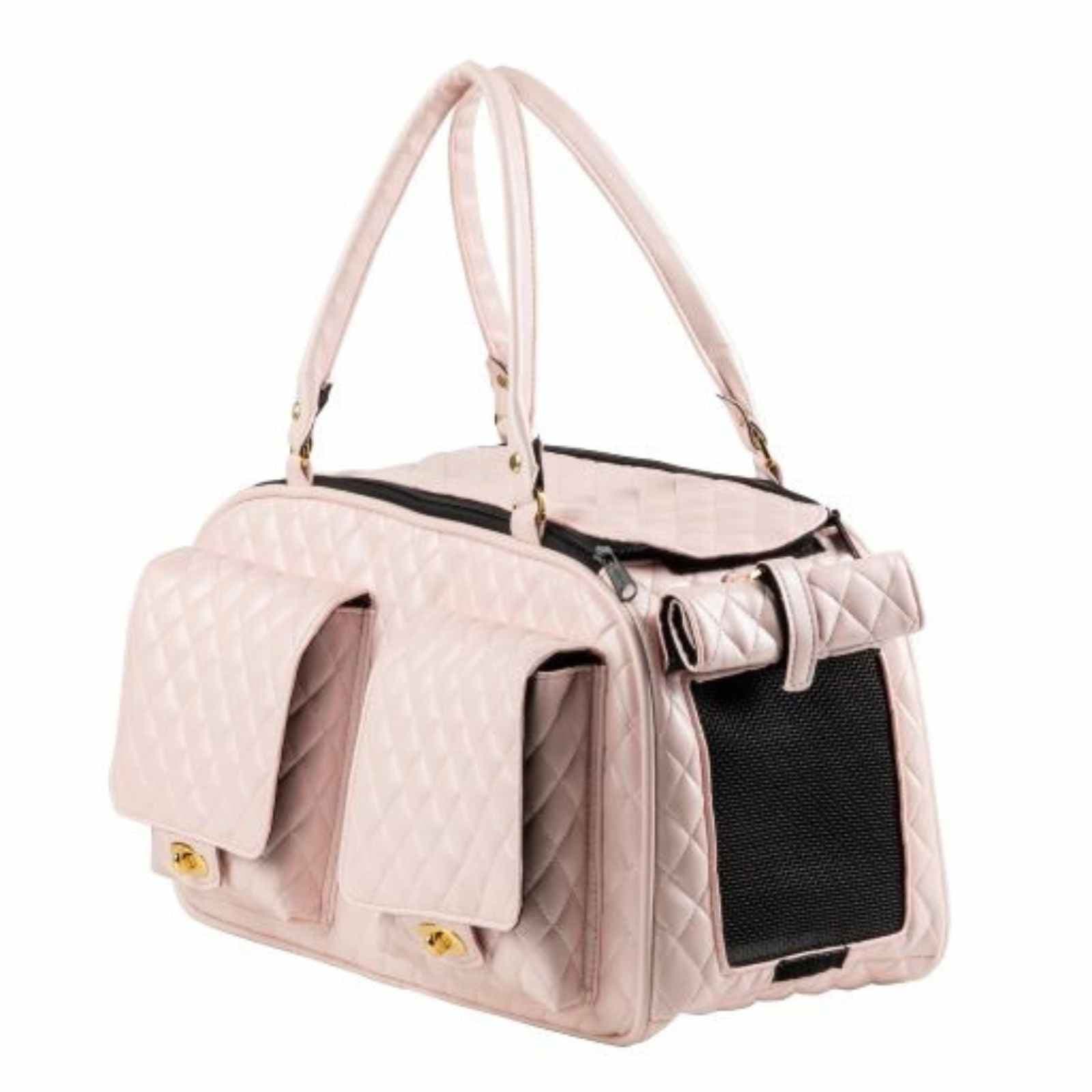 Pink Quilted Petote Marlee 2 Designer Dog Purse