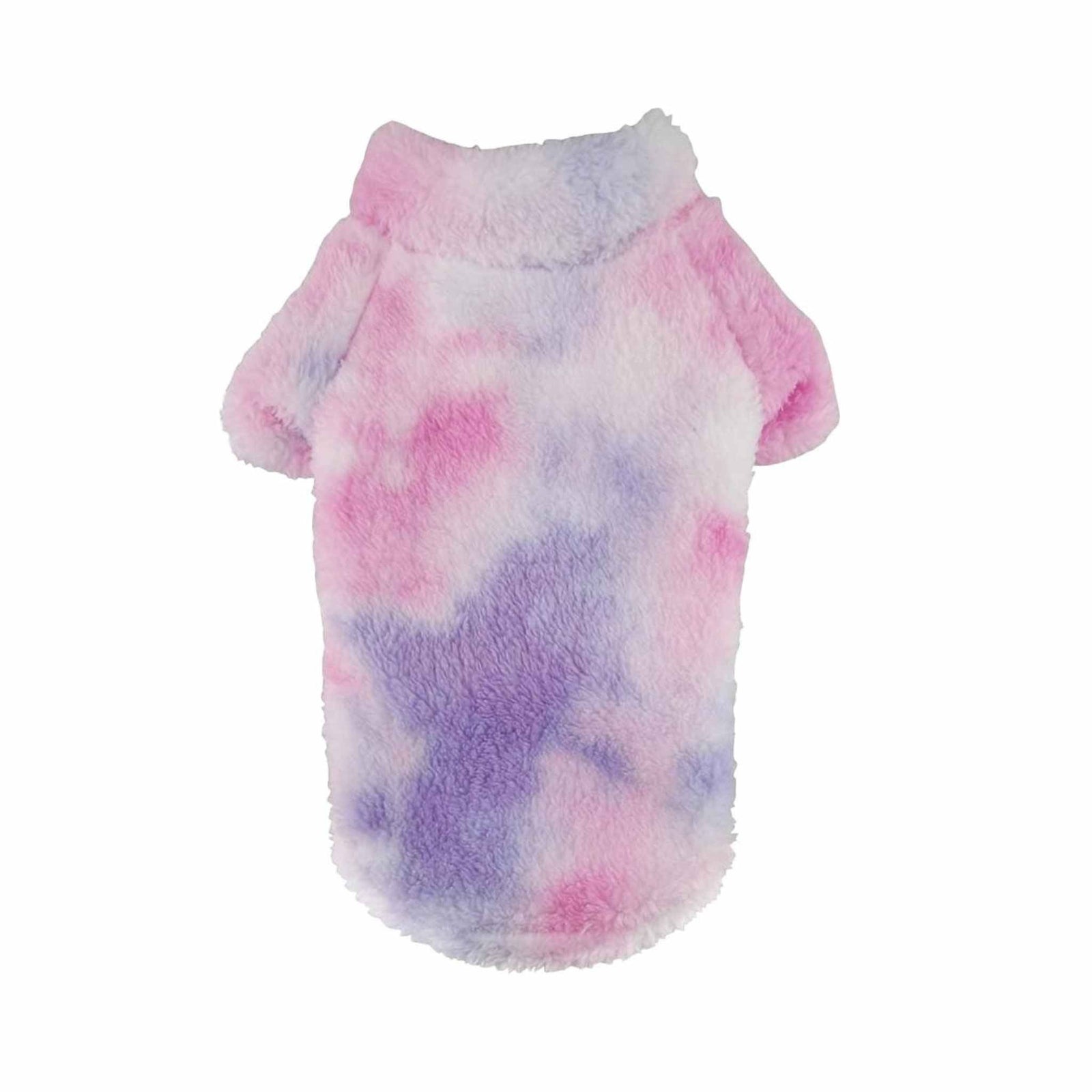 Soft Plush Pullover for Small Dogs - purple tie dye