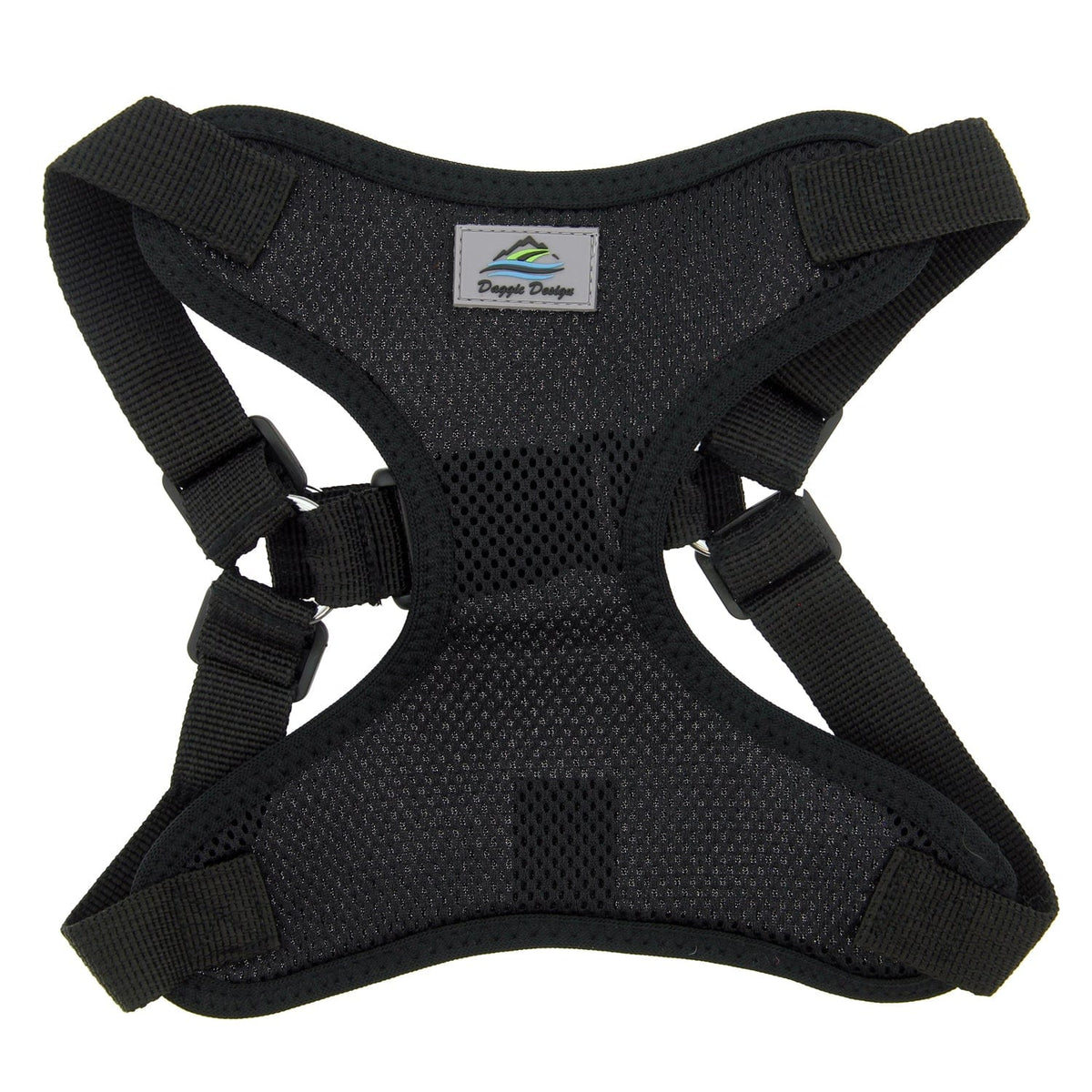 Wrap and Snap Choke Free Small Dog Harness-Black