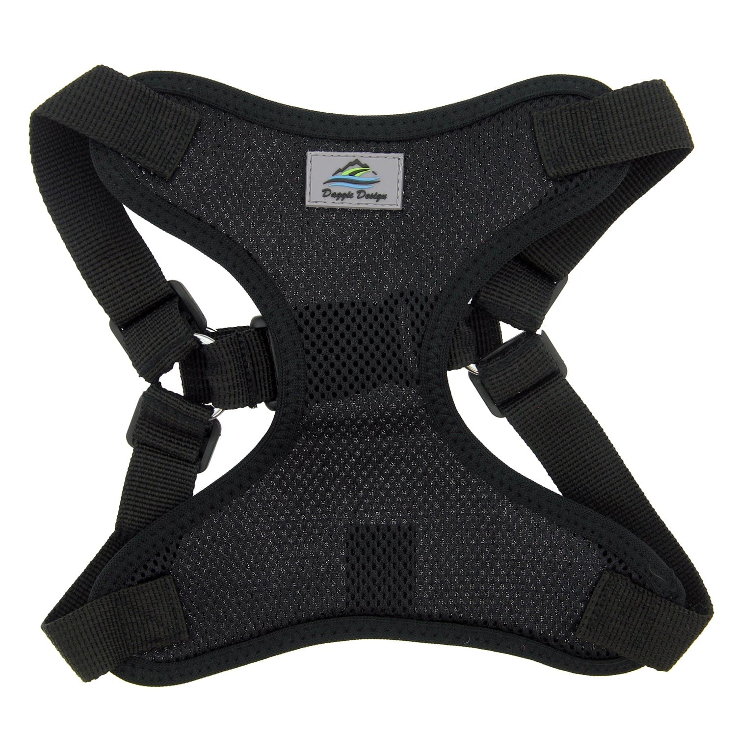 Wrap and Snap Choke Free Small Dog Harness-Black