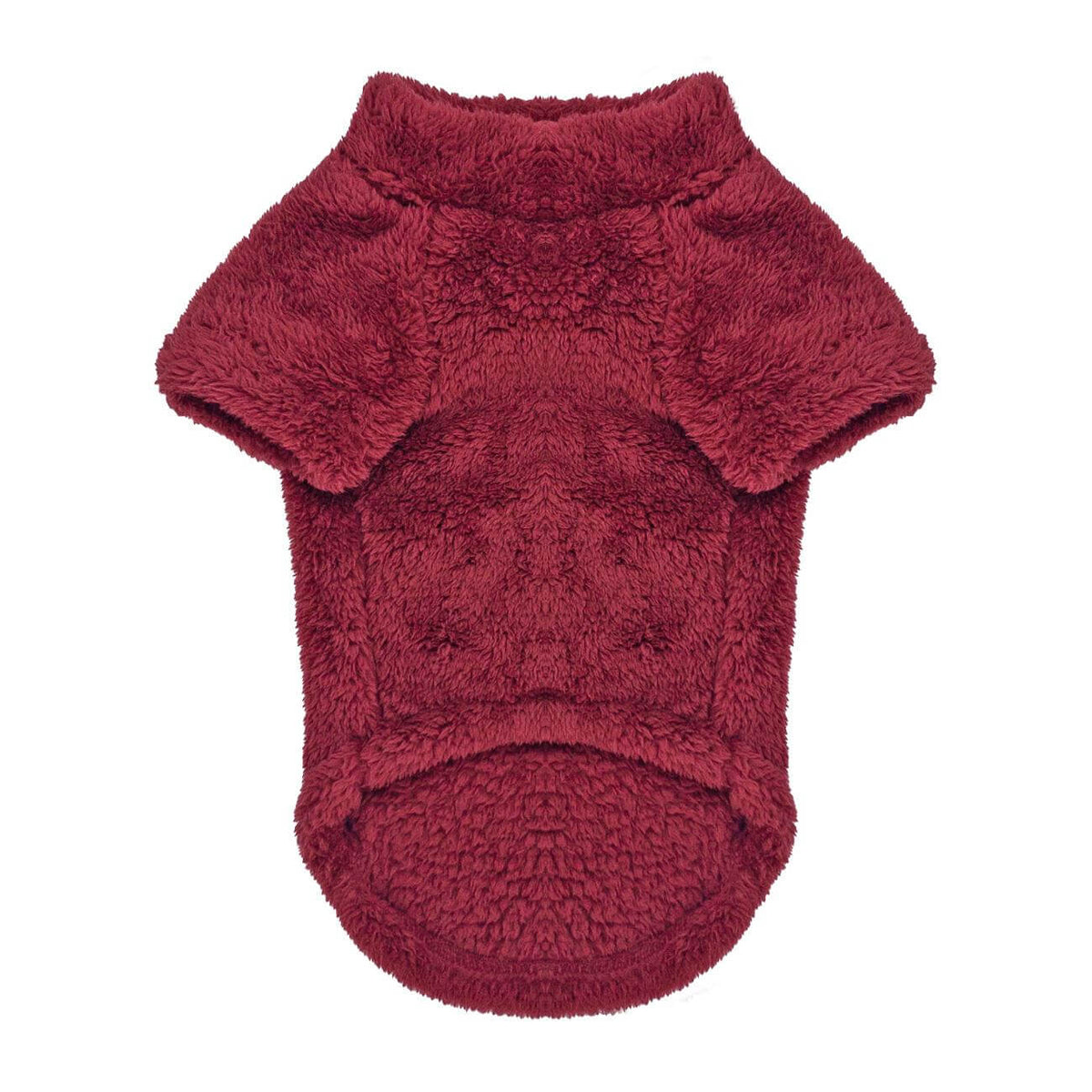 Soft Plush Pullover for Small Dogs - burgundy