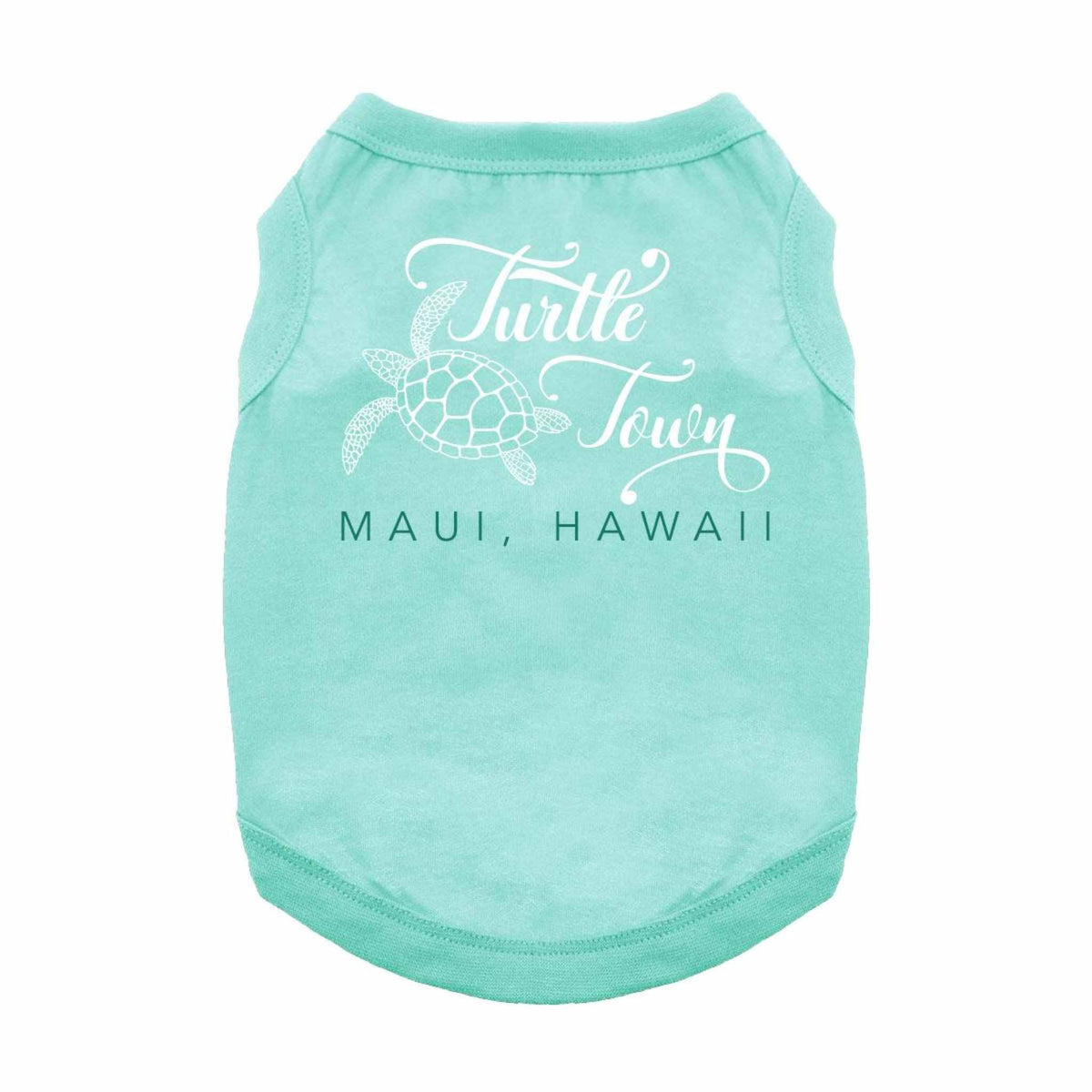 turtle town maui, hawaii dog shirt