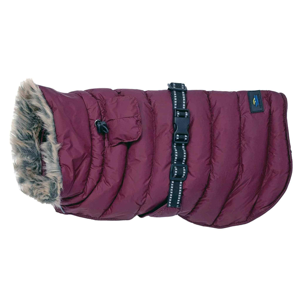 Alpine Extreme Weather Puffer Coat for Dogs - Burgundy