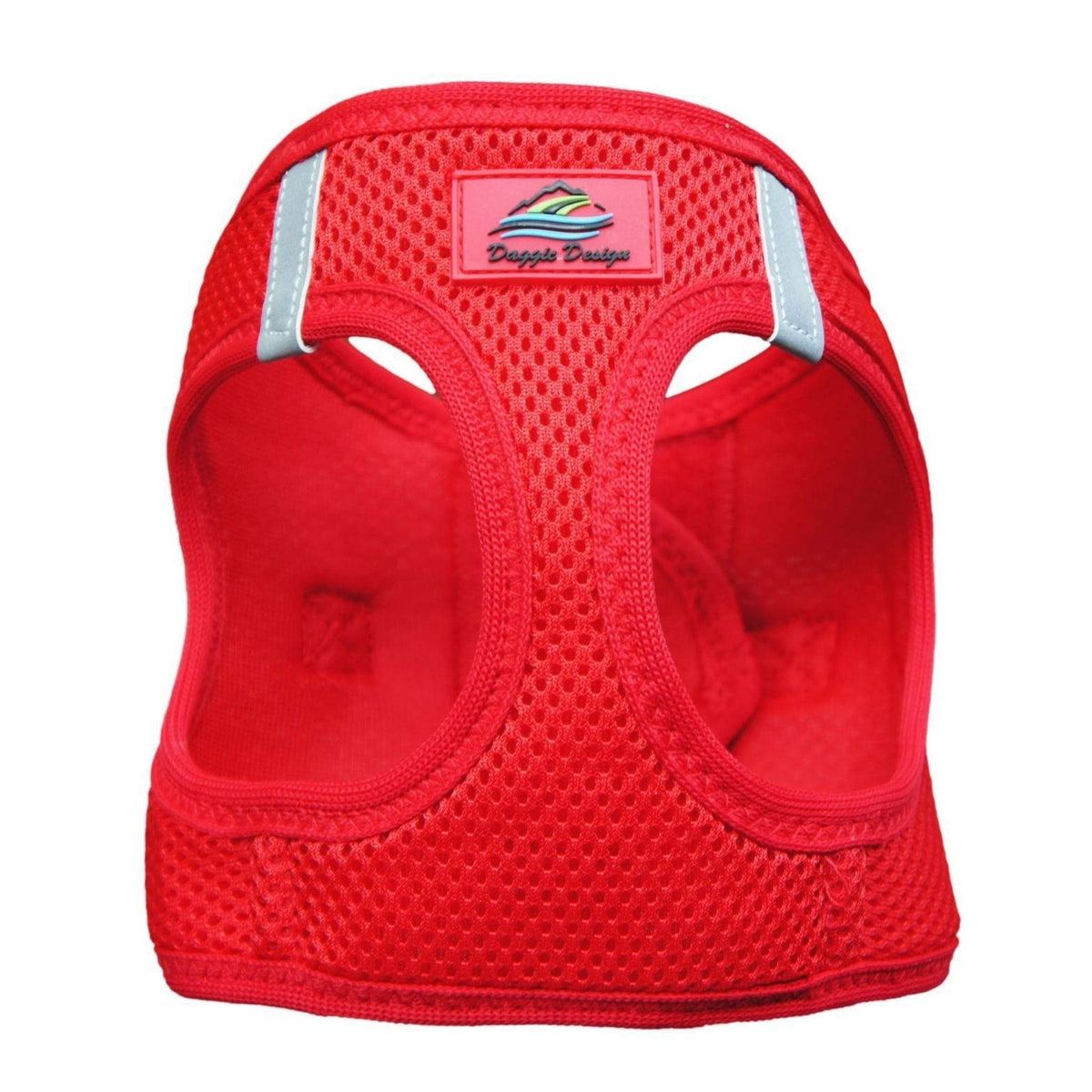 american river step in dog harness - red 