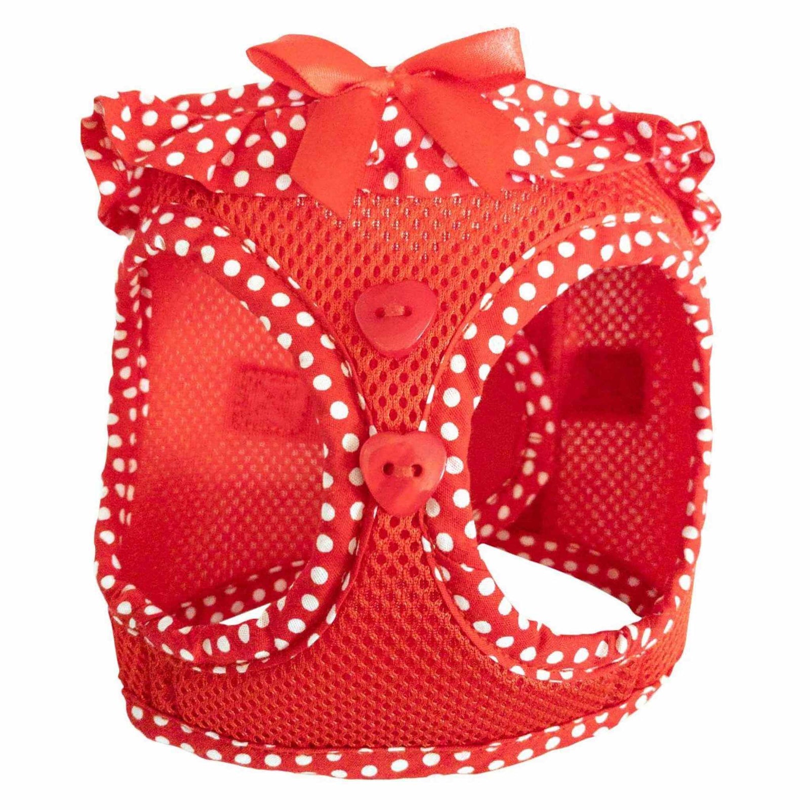 American River Polka Dot Step-in Dog Harness - Red