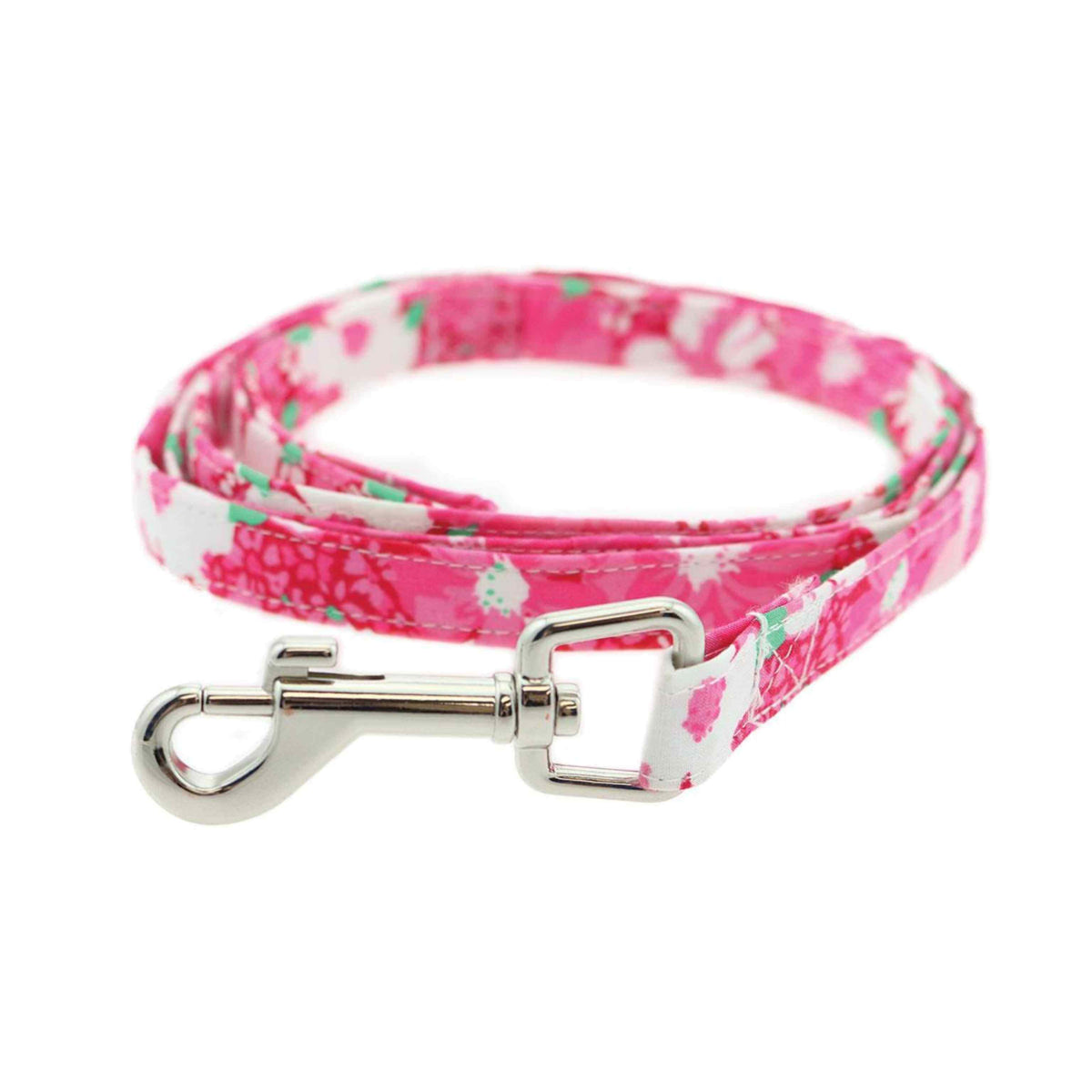 Cool Mesh Dog Harness - Pink Hawaiian Hibiscus - Matching Leash