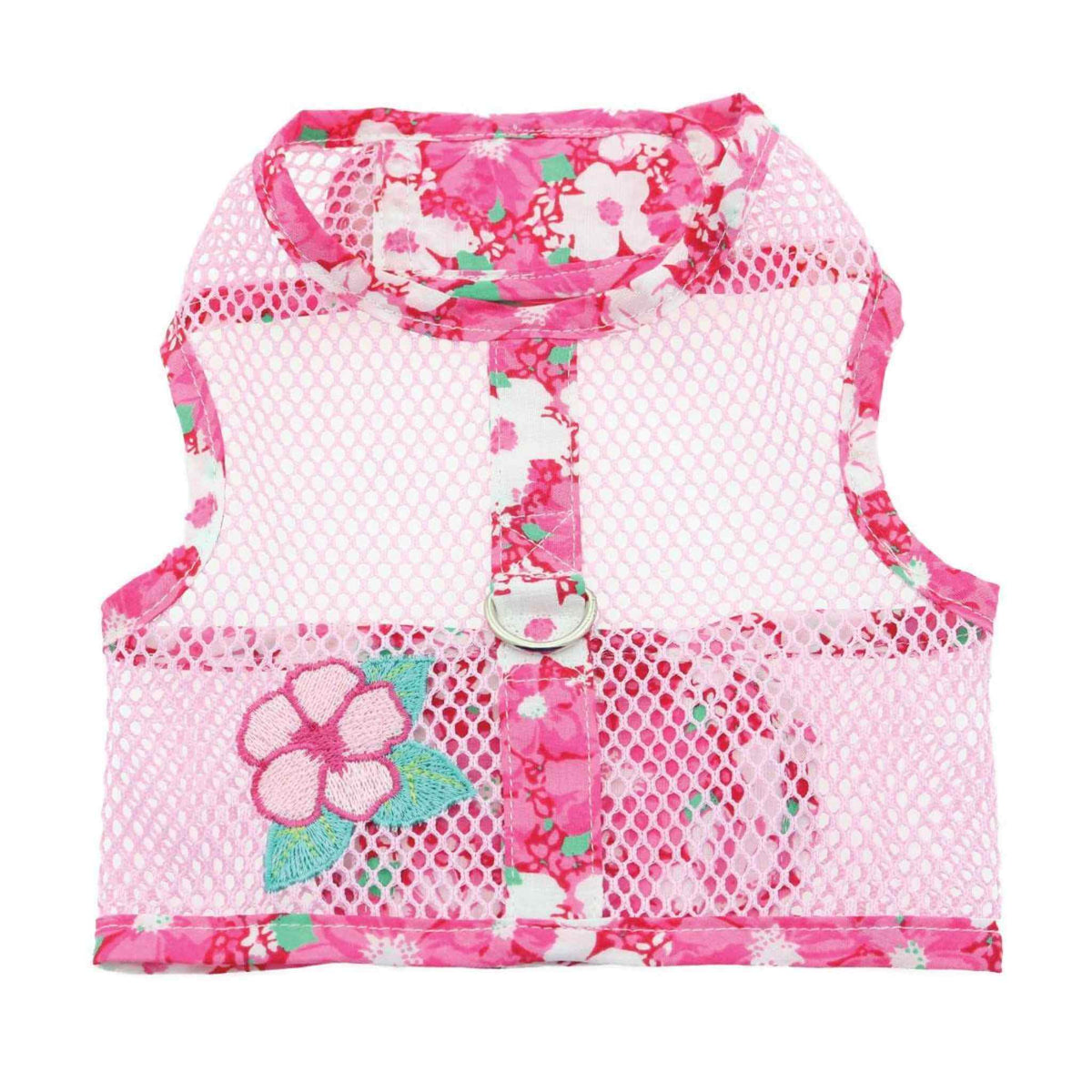 Cool Mesh Dog Harness - Pink Hawaiian Hibiscus