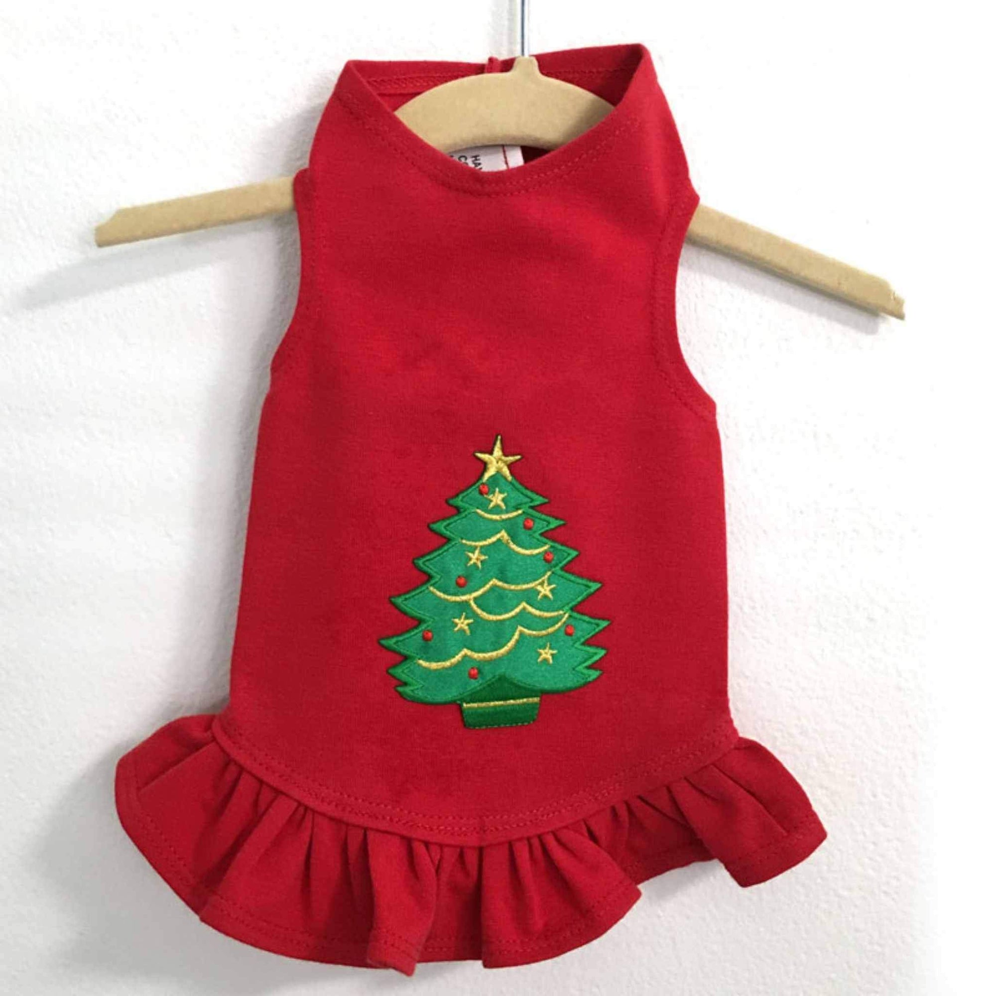 Daisy & Lucy Christmas Tree Dog Dress