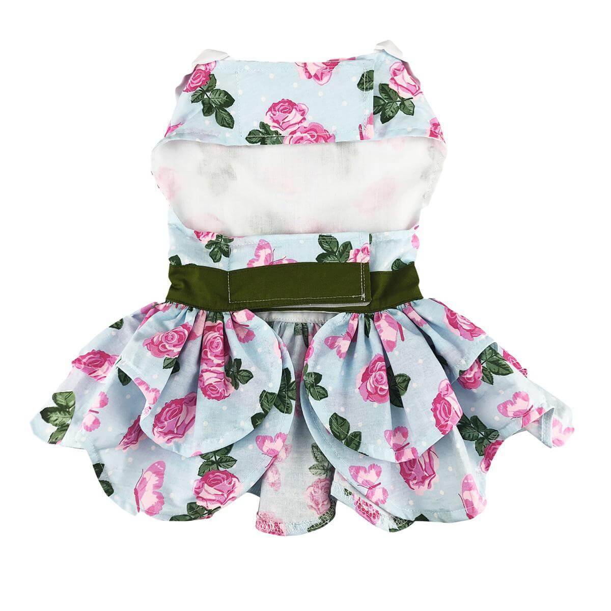 Doggie Design Pink Rose Dog Dress - Back