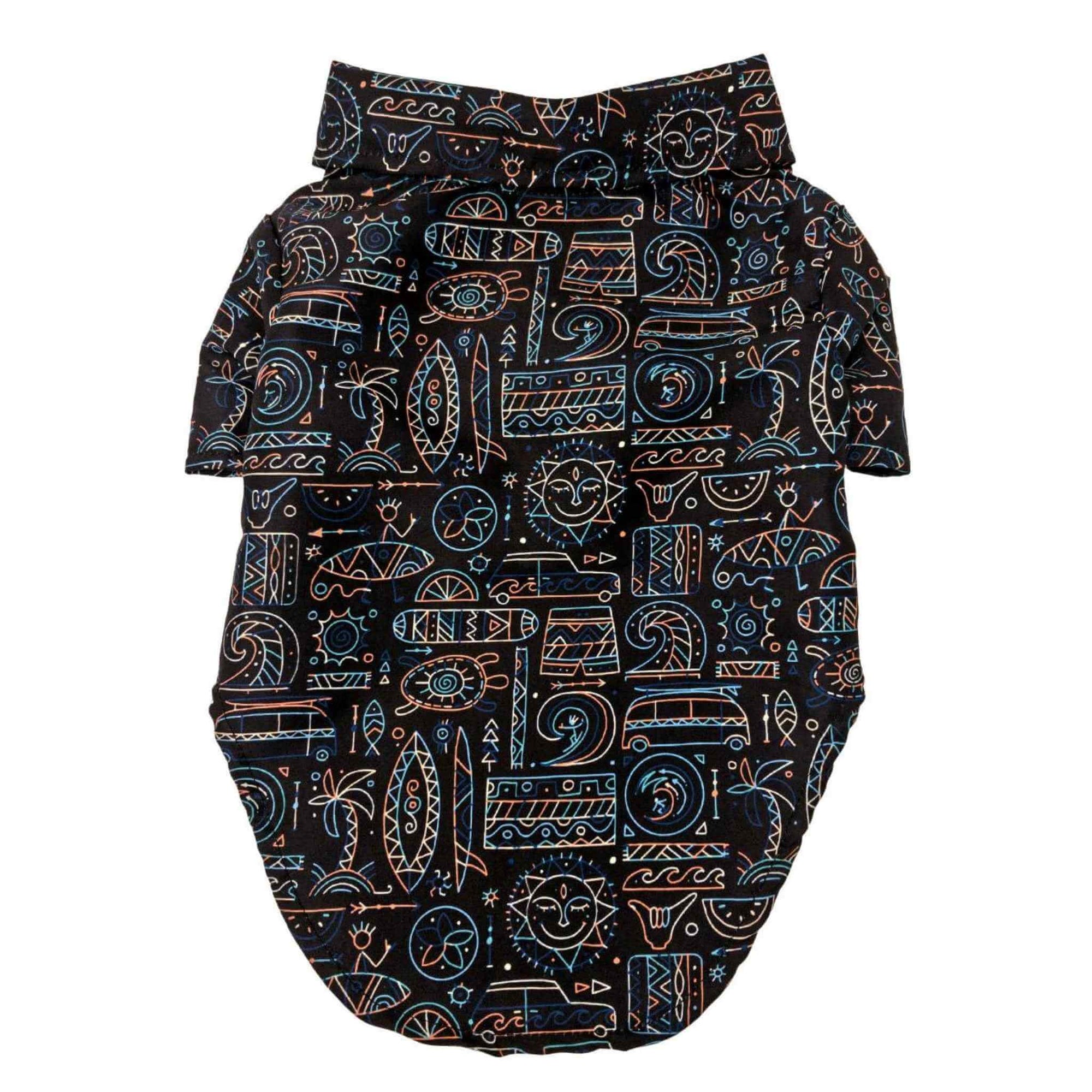 Aloha Red Hawaiian Camp Shirt for Dogs - Back
