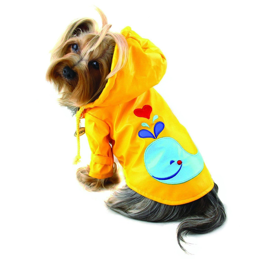 Small dog raincoat with hood top