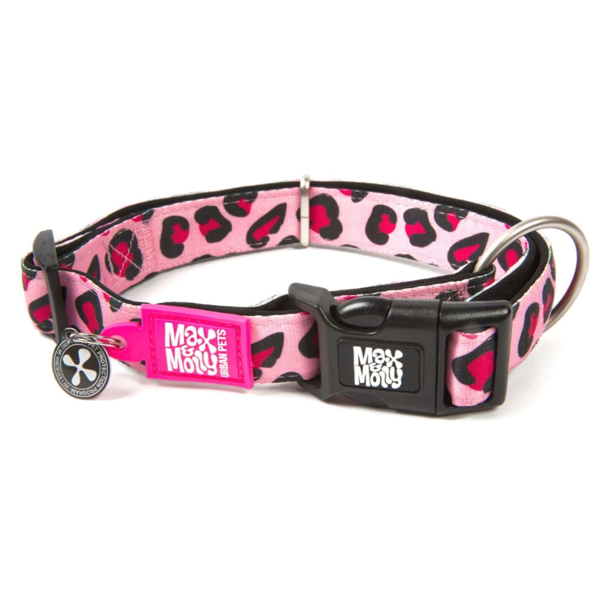 Max & Molly Small Dog Collar - Pink Leopard