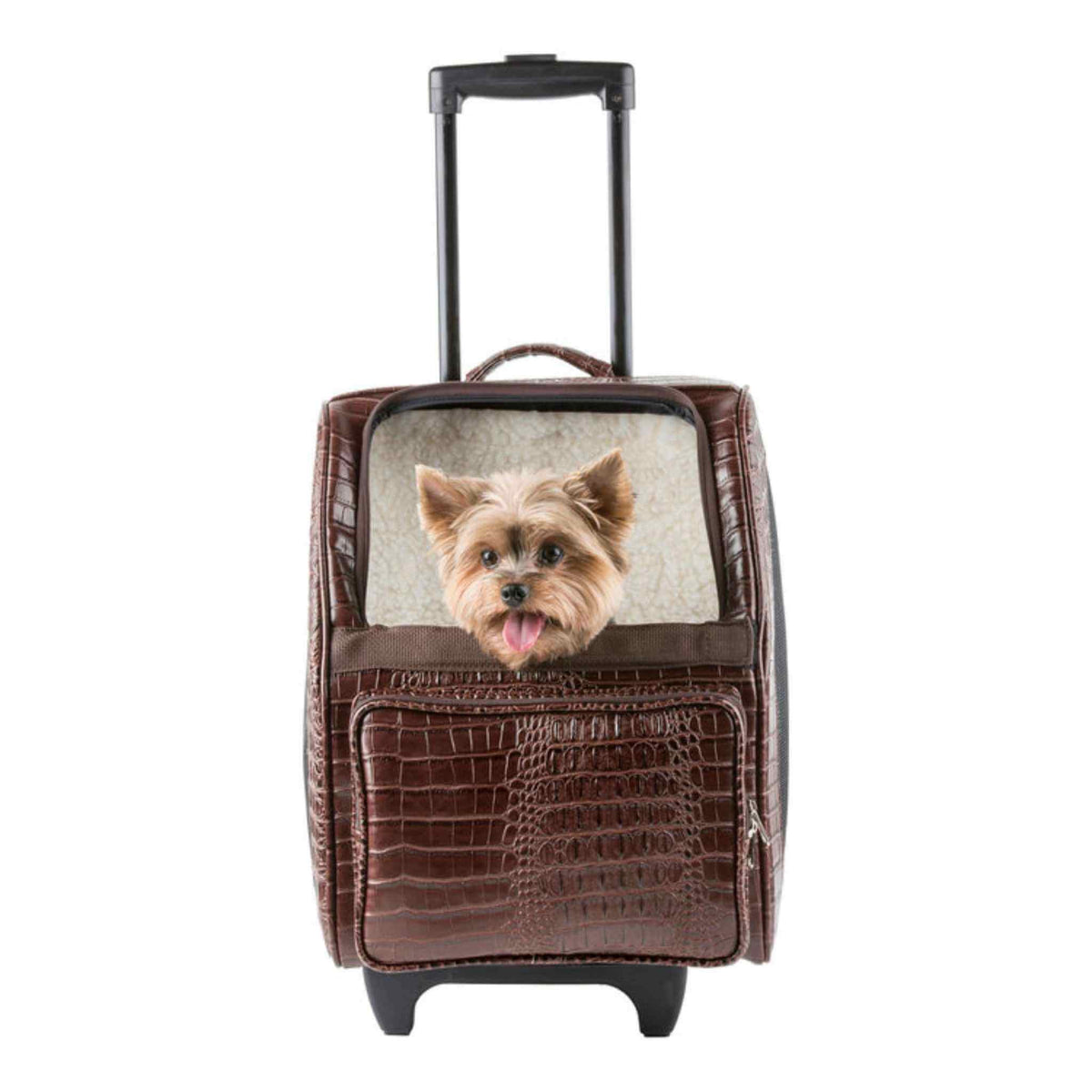 Petote Rio Wheeled Dog Carrier - Brown Croco