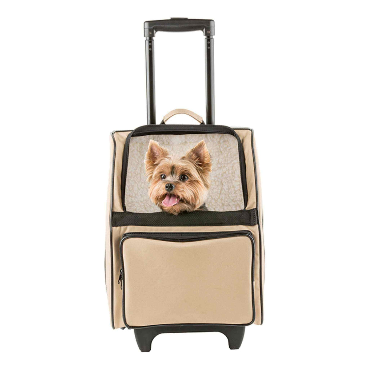 Petote Rio Wheeled Dog Carrier - Khaki