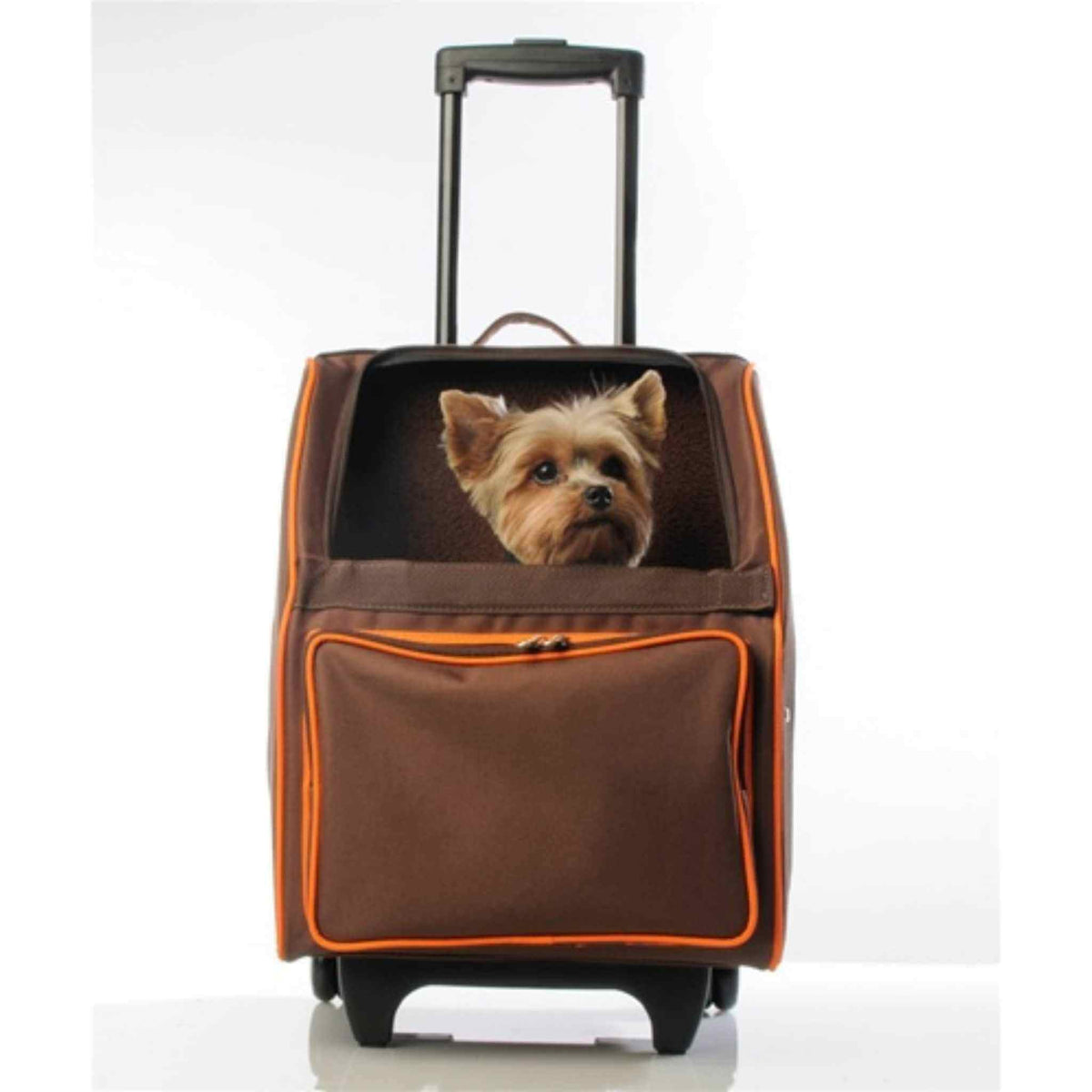 Petote Rio Wheeled Dog Carrier - Orange Zest