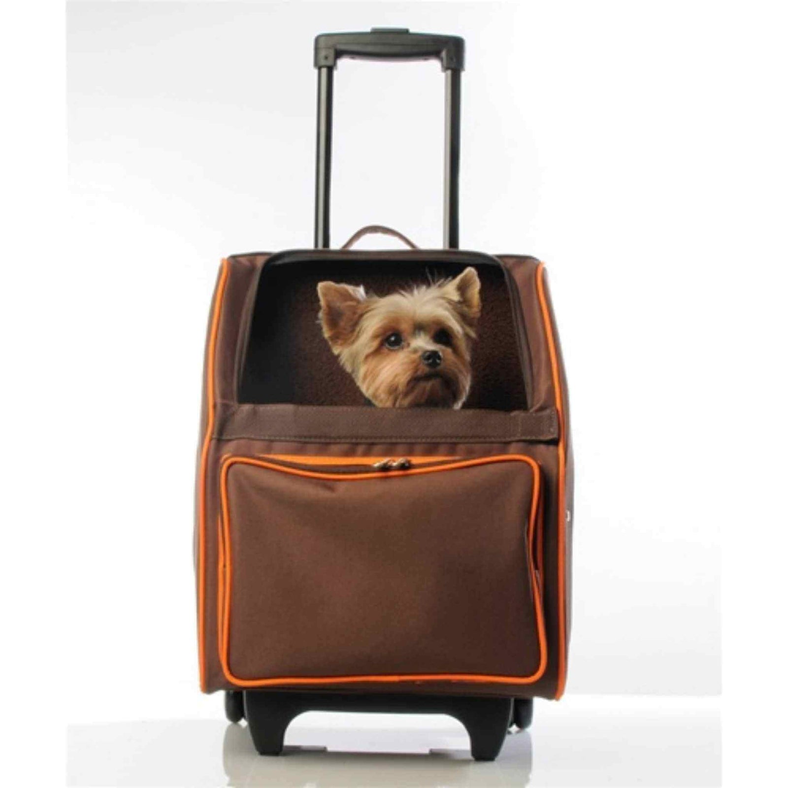 Petote Rio Wheeled Dog Carrier - Orange Zest