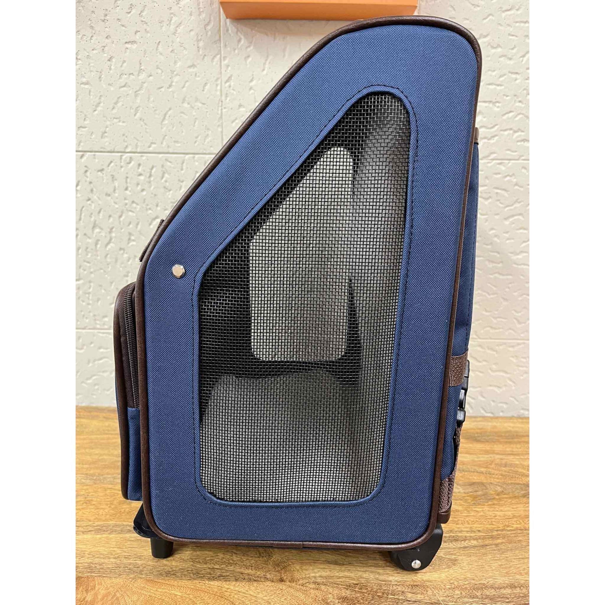 Petote Rio Wheeled Dog Carrier - Navy