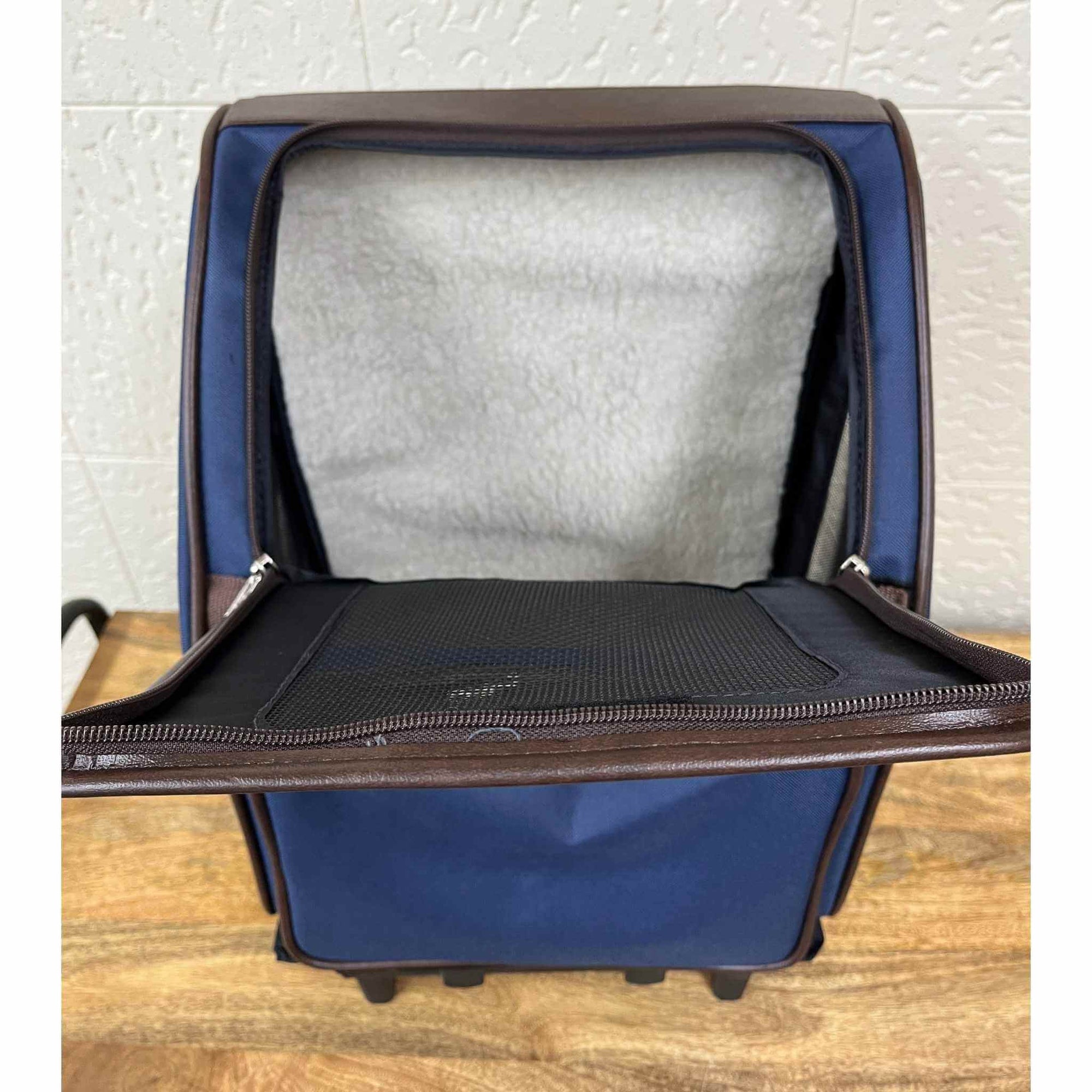 Petote Rio Wheeled Dog Carrier - Navy