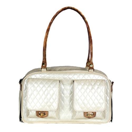 Quilted Luxe JL Duffel Bag, Designer Dog Bag, Petote Dog Bag, Dog