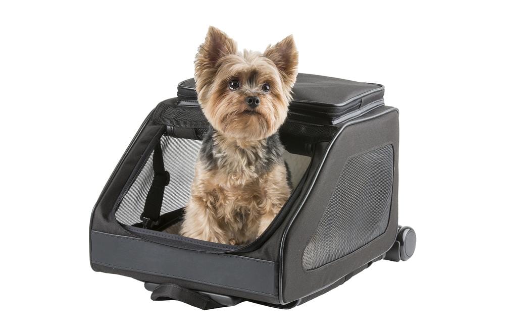 Petote Rio Wheeled Dog Carrier - Black Side