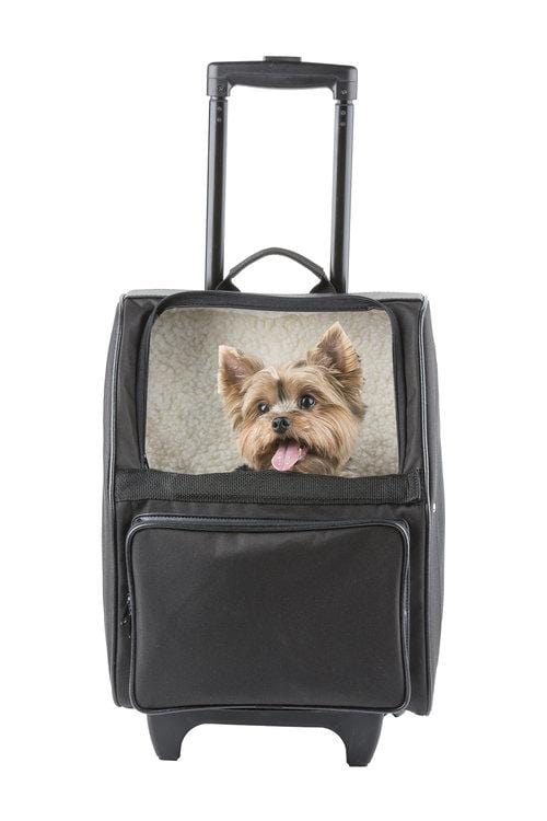 Petote Rio Wheeled Dog Carrier - Black