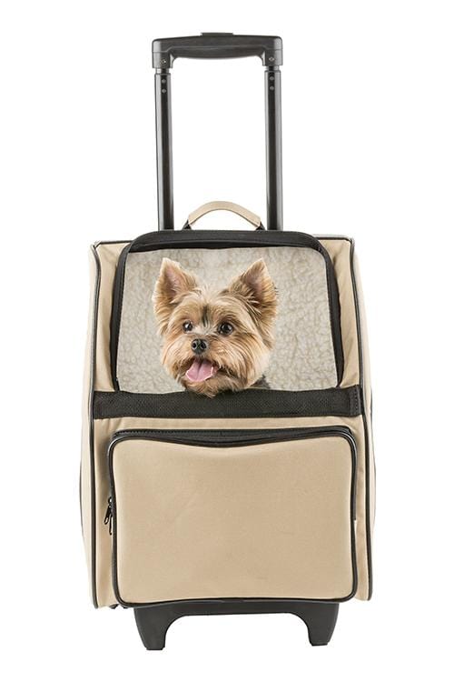 Petote Rio Wheeled Dog Carrier - Khaki
