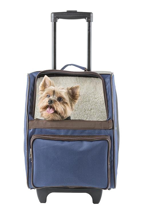 Petote Rio Wheeled Dog Carrier - Navy