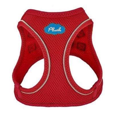 Plush Step-in Harness for small dogs - Red