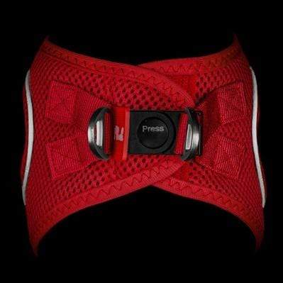 Plush Step In Harness for small dogs - Red - Top View